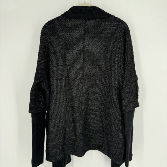 Transit Par Such cardigan sweater womens large L black cotton minimalist… - Picture 6 of 6